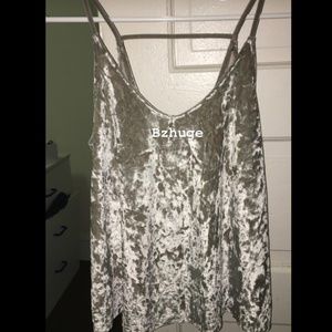 XS Velvet Silver Tank Top